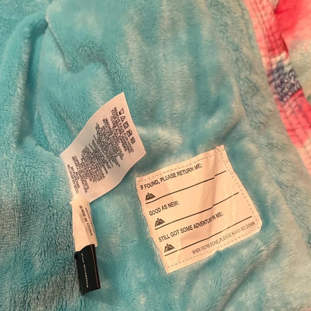 Aqua and pink Faux Fur Jacket - Picture 2 of 5